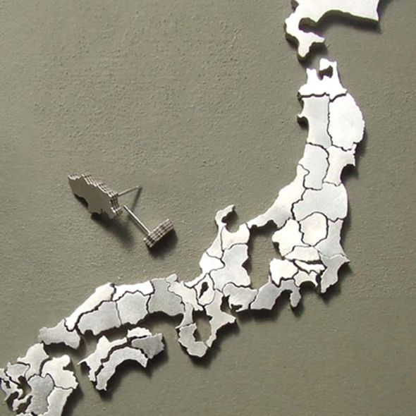 都道府県ごとなジュエリー「日本地図」