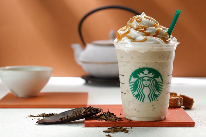 ほうじ茶 クリーム フラペチーノ® with キャラメルソース