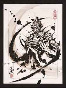 ウルトラマンシリーズ　水墨武人画