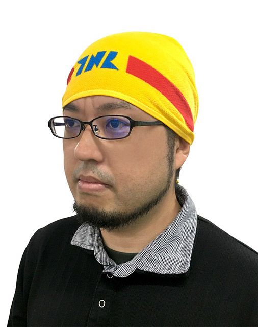 被れるフェイスタオル（国鉄ヘルメット風）