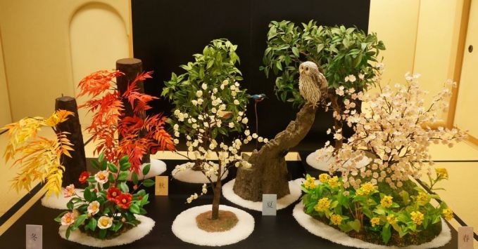 お菓子でつくる彩色の美 世界の花と鳥展