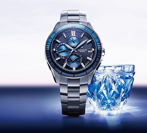 江戸切子をベゼルに用いたOCEANUS「OCW-S4000D」