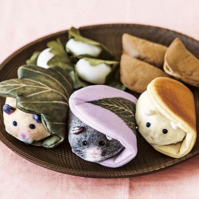 おもちハムスターの和菓子そっくりキーポーチ