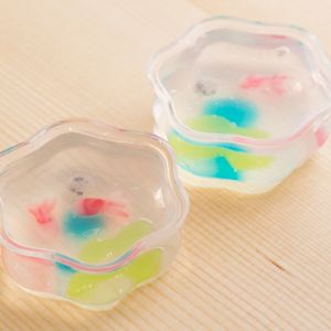 和菓子のシリコン型 金魚鉢セット