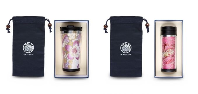  浅草たつみや　着物タンブラー
