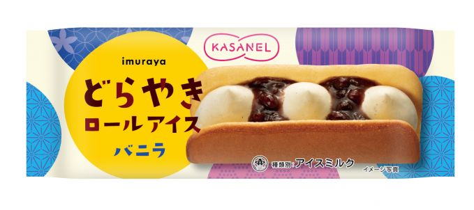 ＫＡＳＡＮＥＬどらやきロールアイス　バニラ
