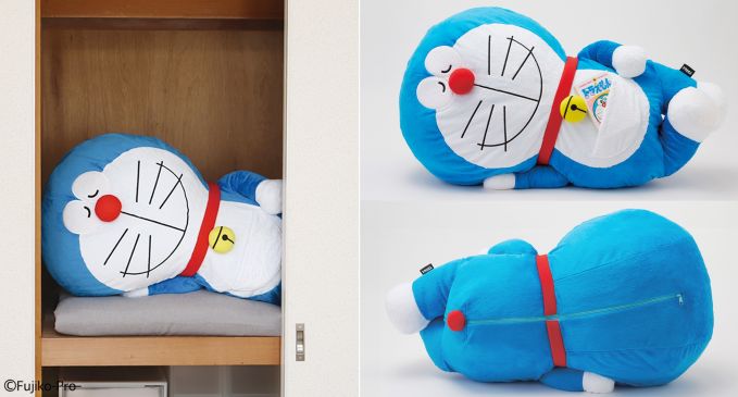 ドラえもん　押し入れでおやすみ ぬいぐるみ布団収納ケース