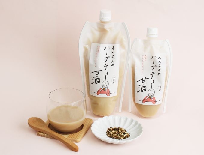 るんるんのハーブティー甘酒　ぽかぽかシナモンジンジャーブレンド
