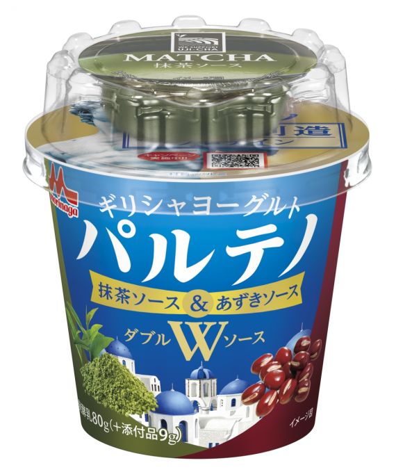 ギリシャヨーグルト パルテノ Wソース 抹茶ソース＆あずきソース