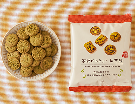 家紋ビスケット　抹茶味