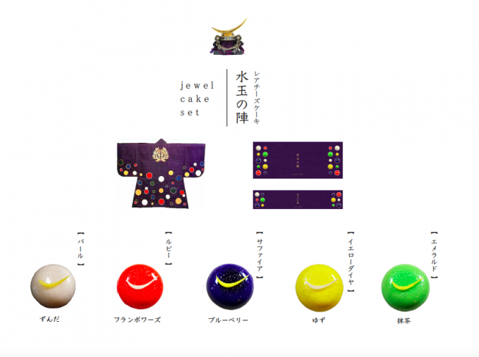 宝石ケーキ詰め合わせ「水玉の陣」