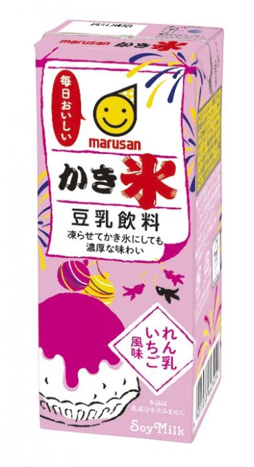 豆乳飲料かき氷れん乳いちご風味