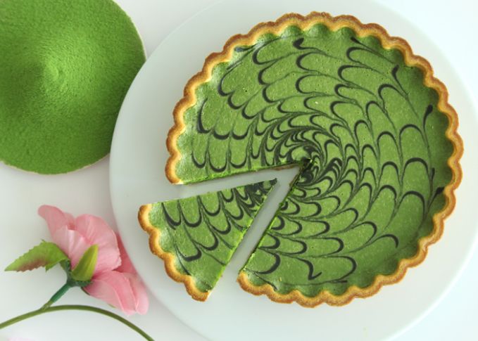 マーブル抹茶チョコチーズケーキ