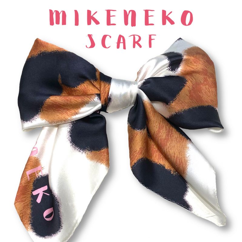 ねこ柄スカーフ「CHATORA/MIKENEKO/HACHIWARE」