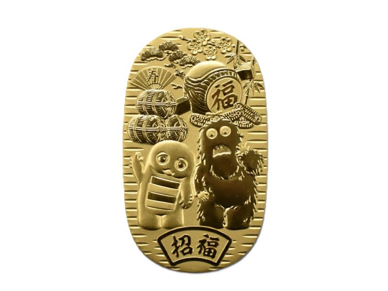 純金 ガチャピン・ムック招福小判