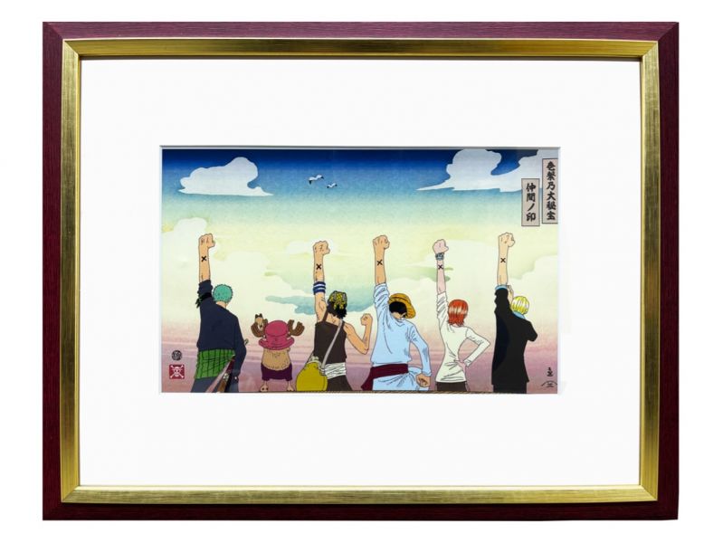ONE PIECE浮世絵木版画『壱繋乃大秘宝 仲間ノ印』
